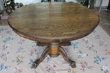Antique American Oak Dining Table