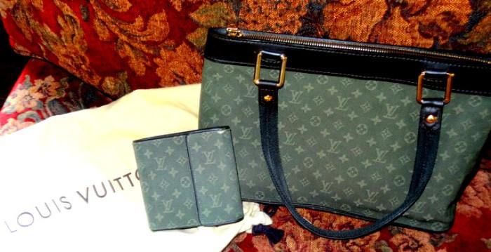 Louis Vuitton Handbag and Matching Wallet