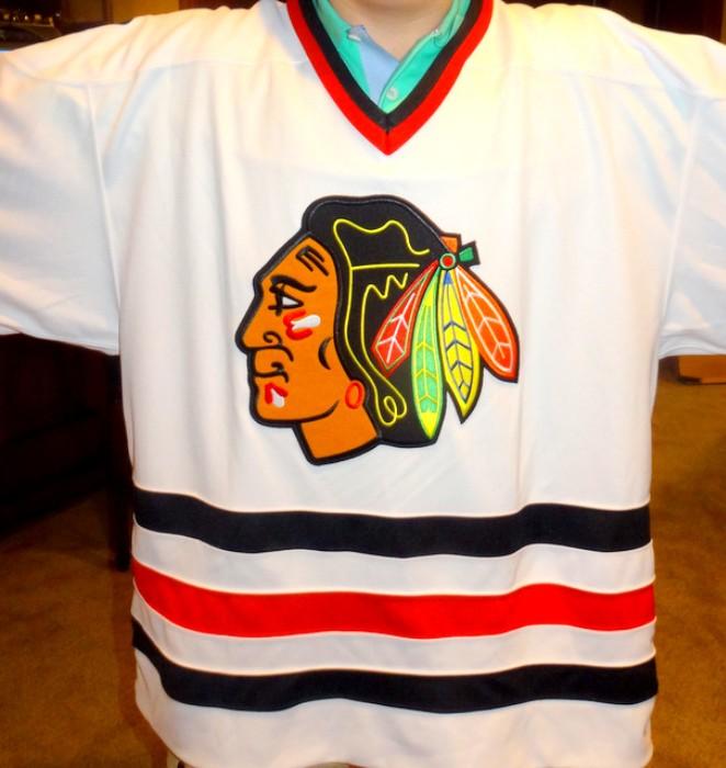 Front of the Bobby Orr Signed Blackhawks Jersey