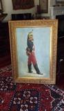 Antique Original Oil by Eugene Auguste Deully (French, 1860-1933) "French Guard" Painting