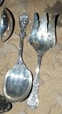 Antique Reed and Barton Francis 1st Sterling Serving Spoon and Fork