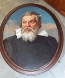 Antique Oil Painting Of a Discoverer (some damage)