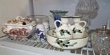 Antique Brown & White Transferware Staffordshire Covered Dish