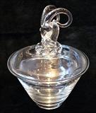 Steuben Ram's Head Lidded Jar