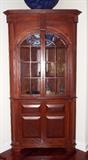 Very Fine Hand Made Cherry Corner Cupboard