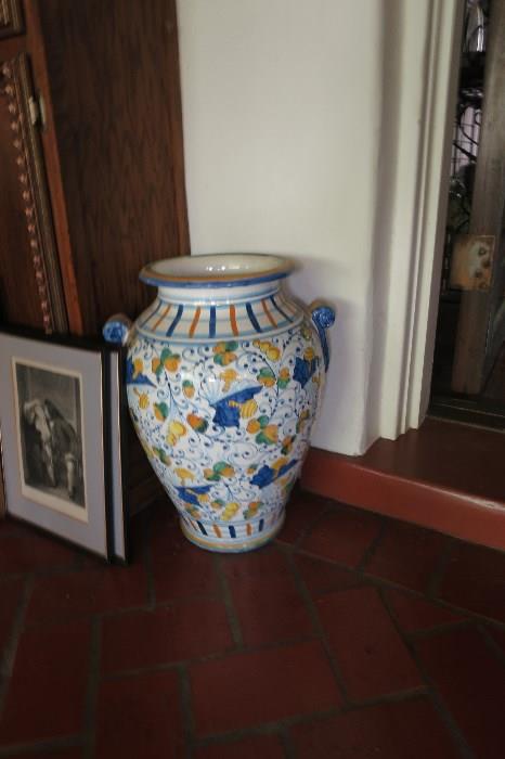 Italian Pottery Floor Vase