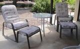 Patios chairs with ottomans