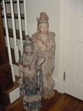 Early 1800's wooden Chinese statues