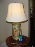 Another of the many hand painted vintage lamps
