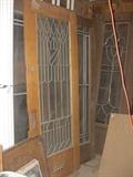 Several old stained and cut glass doors
