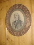 Antique hand carved framed picture of Confederate States of America Lee