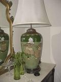 Large "Dutch" art pottery lamp...very old and desirable
