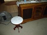 Lovely small pedestal table with marble top