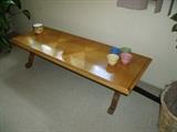 Wood coffee table