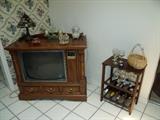Vintage Zenith TV and wine rack