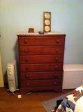 Vintage 6 drawer tall boy dresser