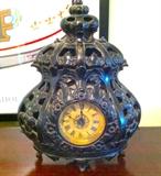Antique cast iron Deemer clock