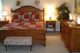 King-size bedroom furniture by Thomasville. Pottery Barn King Size Bedding Set. 