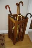 Mission Oak umbrella stand.