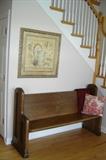 Antique Oak Church Pew