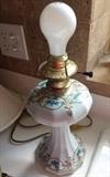 Nippon Hand Painted Lamp with Shade - Gorgeous!