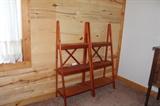 wooden display shelves