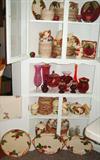 Large collection of Franciscan Apple dinnerware