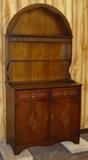 Oak Dome Top Pewter Hutch
