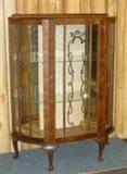 Walnut Queen Anne Curio Cabinet