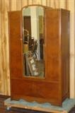 Burl Walnut Single Door Wardrobe