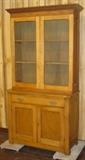 Oak 2 Piece Step Back Cabinet