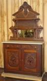 Victorian Walnut Marble Top Sideboard