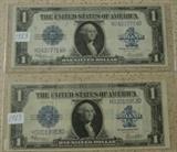 4 - 1923 Large $1.00 Silver Certificates (More Currency Not Shown)