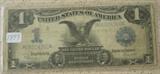 1899 Black Eagle $1.00 Silver Note (Lots More Currency Not Shown)