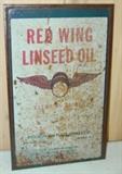 Vintage Metal Red Wing Sign