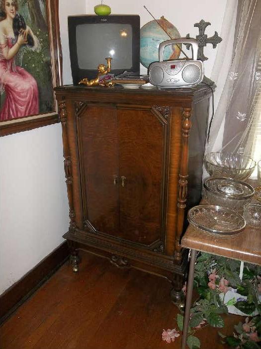 many small antique furniture items