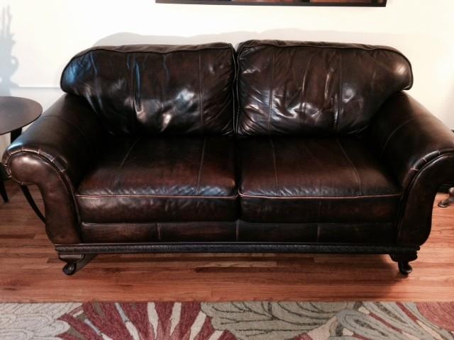 Fabulous Upscale Downsizing Moving Starts On 5 30 2018 Bernhardt Leather Sofa Espresso Brown Excellent Condition 76x36