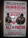 ALI vs. FOSTER 1972 FIGHT POSTER SIGNED BY FOSTER