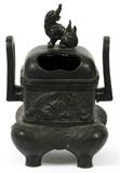 Lot#1124, CHINESE BRONZE INCENSE BURNER, 19TH C., H 6", W 4"Signed on base (see additional photo). Footed, loose cover.