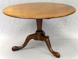 Lot#1156, KITTINGER QUEEN ANNE STYLE MAHOGANY TABLE, DIA 48"Queen Anne style breakfast table. H 30". Pattern D1311.