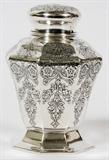 Lot#1246, REED & BARTON STERLING TEA CADDY, C. 1910, H 4 1/2"