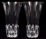Lot#1317, STEUBEN GLASS VASES, PAIR, H 10", DIA 6"Signed.