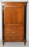 Lot#2200, DREXEL BIEDERMEIER STYLE FRUITWOOD FALL FRONT SECRETARY, H 60", W 14", L 34"