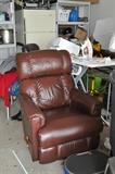 Brown leather recliner. Perfect condition.