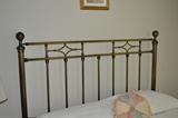 Brass headboard & footboard bed. Goes with any decor.