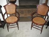 PAIR OF EASTLAKE CANE CHAIRS
