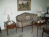ANTIQUE FRENCH SOFA AND TEA TABLE
