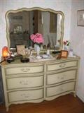 FRENCH PROVENCIAL DRESSER AND MIRROR