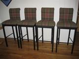 4 CONTEMPORARY HEAVY IRON BARSTOOLS