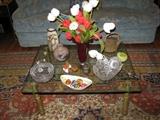GLASS TOP COFFEE TABLE